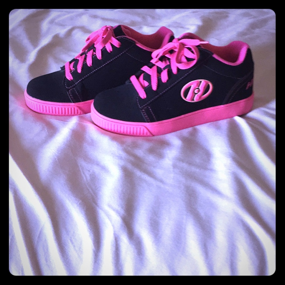 Black and pink heelys